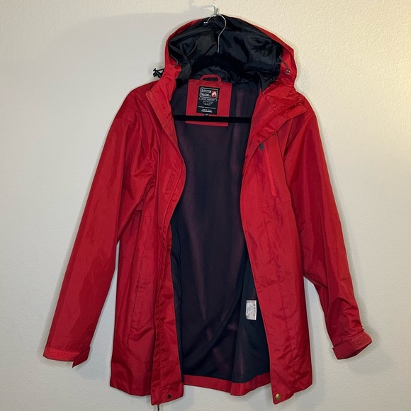 Ski Jacket XS Red Water Resistant Outfitter Trading Vail Colorado Hood Full Zip - Picture 14 of 15